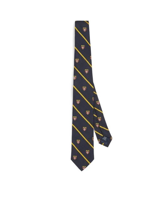 Polo Ralph Lauren White Silk Striped Repp Club Tie for men