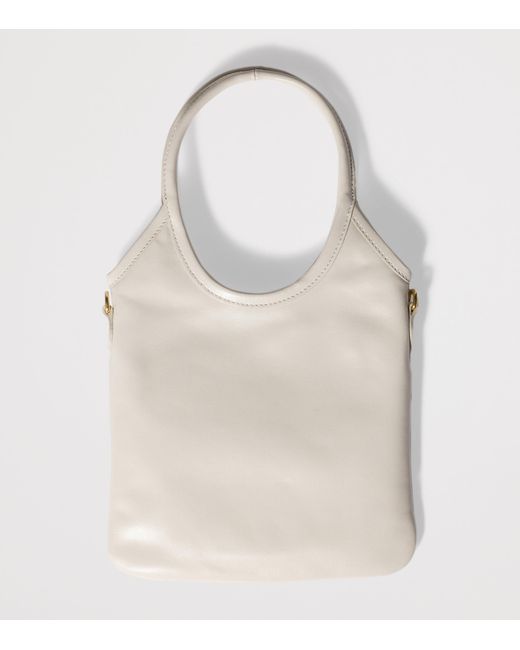 Miu Miu White Small Leather Ivy Top-Handle Bag