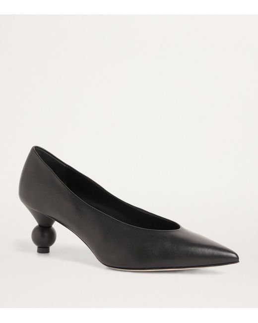Weekend by Maxmara Gray Leather Renza Pumps 65