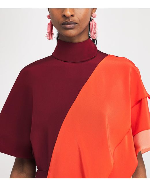 Roksanda Red Silk Arista Maxi Dress