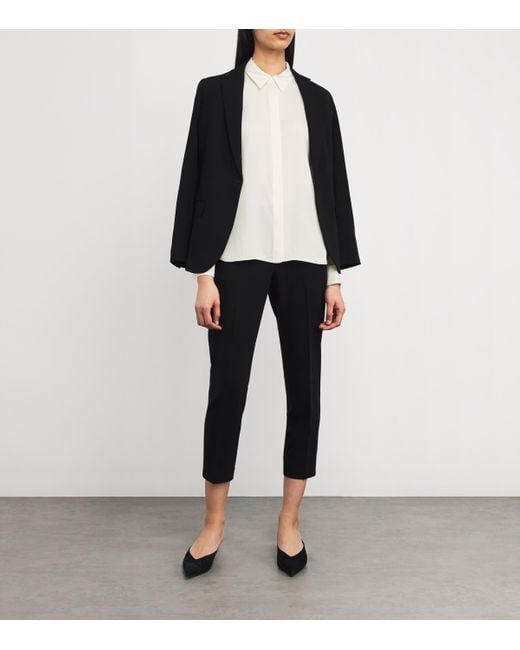 Theory White Silk Georgette Fitted Shirt