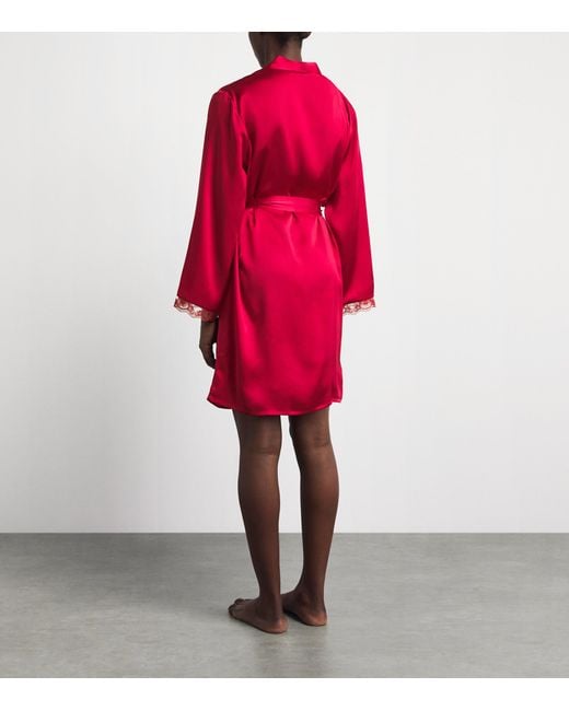 Simone Perele Red Silk-Blend Love Me Robe