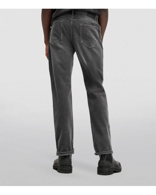 AllSaints Gray Corduroy Curtis Jeans for men