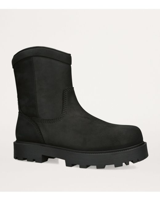 Givenchy Black Leather Storm Ankle Boots for men