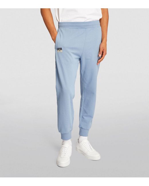 Evisu Blue Cotton Daruma Sweatpants for men