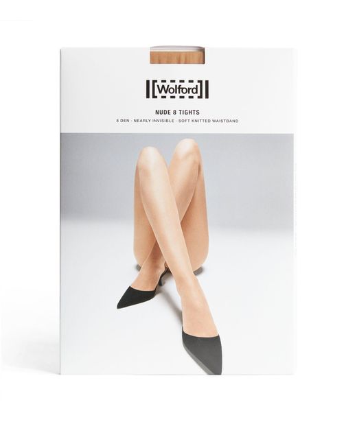 Wolford White Nude 8 Tights