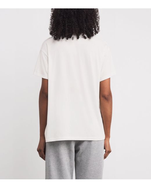 ÉTERNE White Cotton-Modal Boyfriend T-Shirt