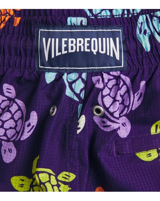 Vilebrequin Blue Micro-Perforated Mahina Swim Shorts for men