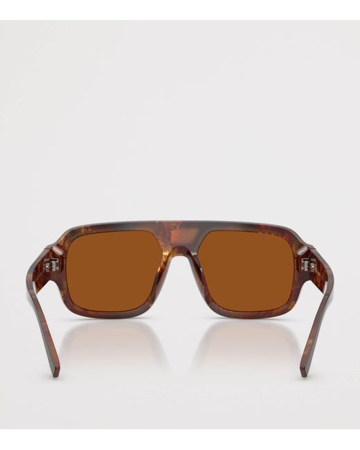 Dolce & Gabbana Brown Pilot Sunglasses for men