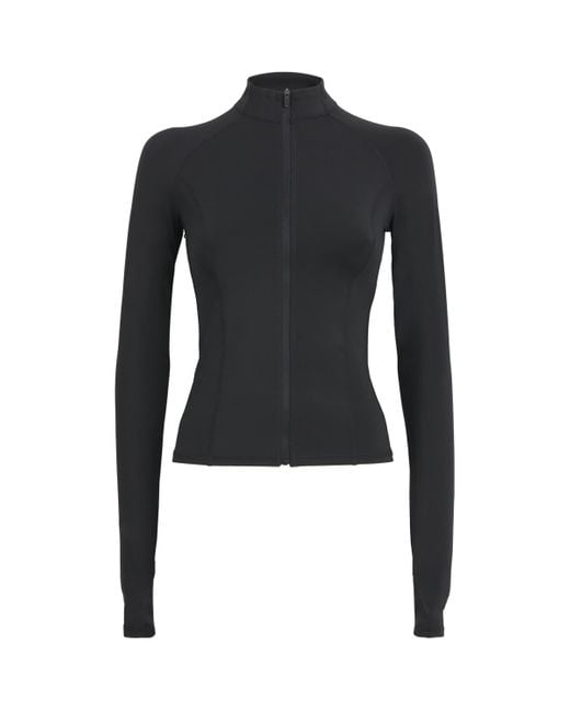 ADANOLA Black Long-Sleeve Zip-Up Ultimate Top