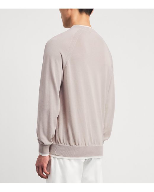 Eleventy Pink Cotton Sweater for men