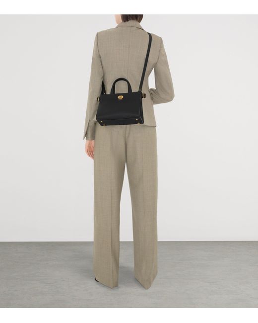 Burberry Black Mini Calfskin Cotswolds Tote Bag