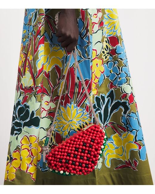 ALÉMAIS Red Mini Beaded Watermelon Shoulder Bag