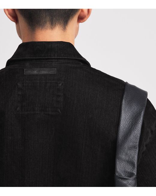 7 For All Mankind Black Denim Overshirt for men