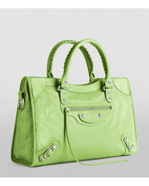 Balenciaga Green Medium Leather Le City Top-handle Bag