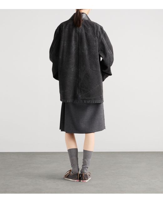Prada Black Canvas Oversized Jacket