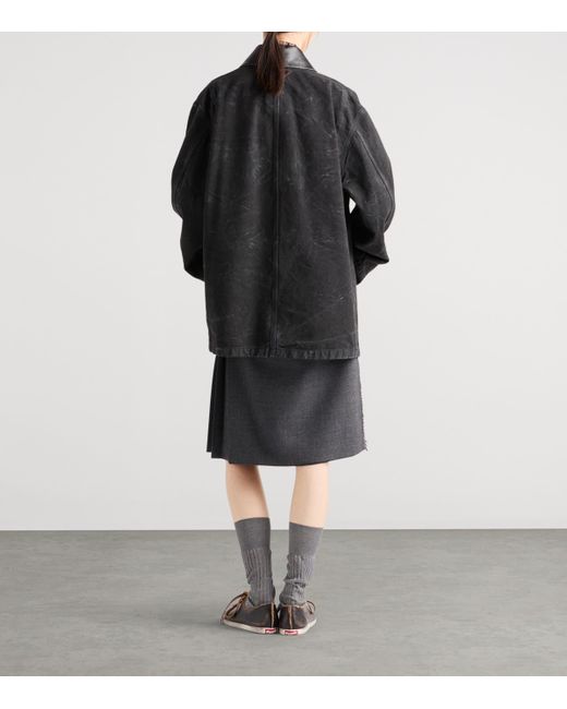 Prada Black Canvas Oversized Jacket