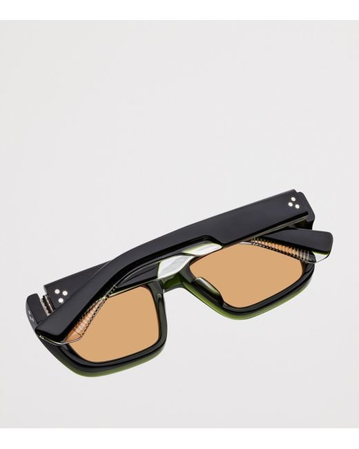 Jacques Marie Mage Black Walker Rectangle Sunglasses