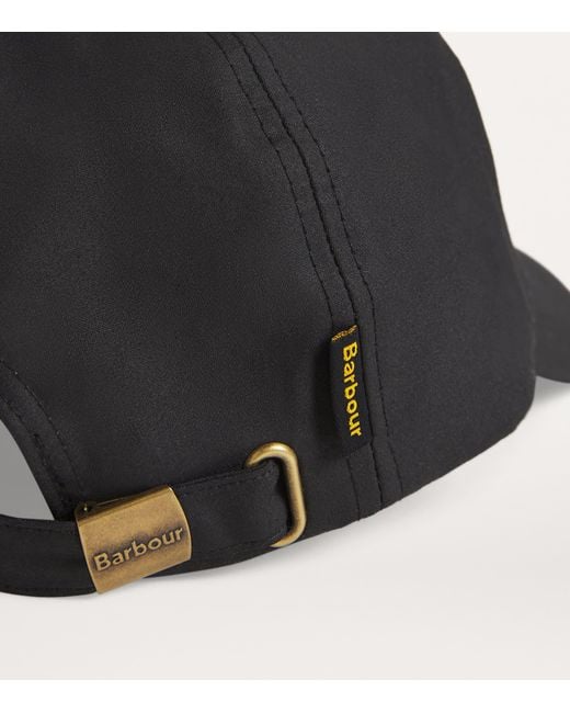 Barbour Black Wax Sports Baseball Cap for men