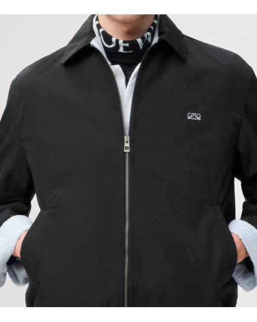 Loewe Black Canvas Zip-Up Jacket for men