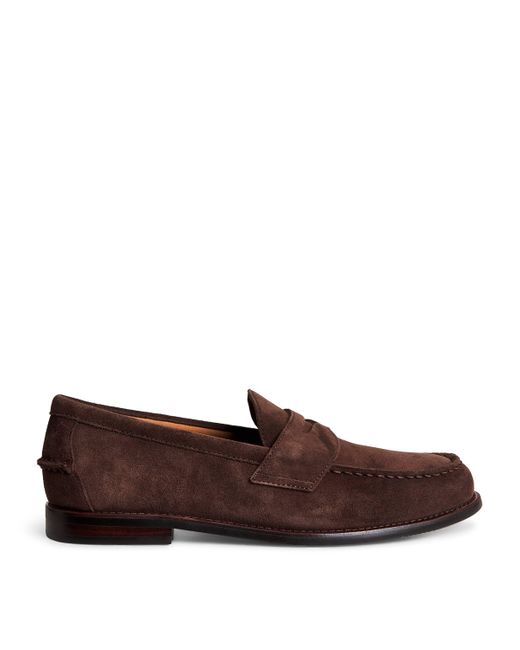 Polo Ralph Lauren Brown Suede Alston Penny Loafers for men