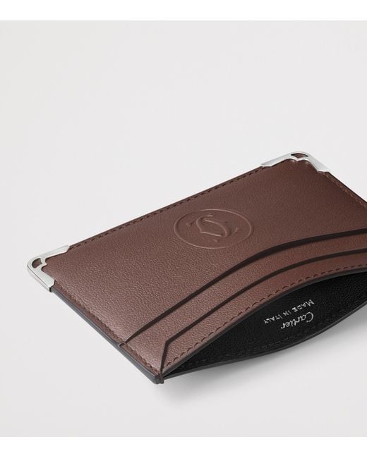 Cartier Brown Leather Must De Card Holder for men
