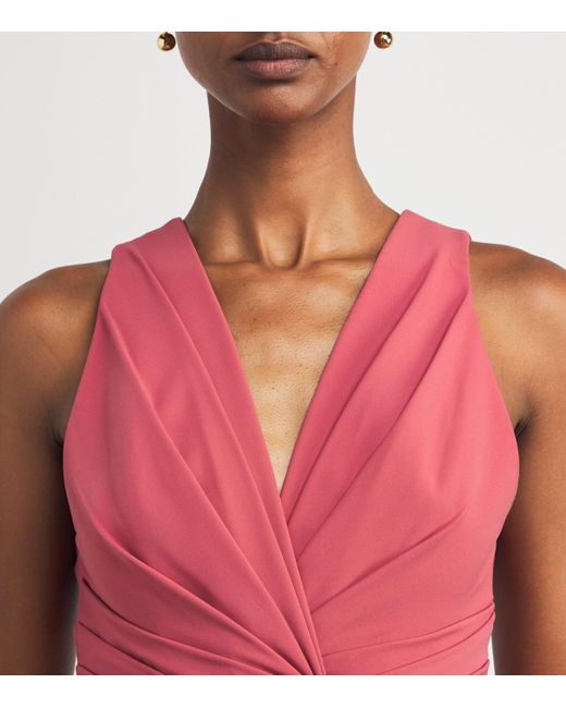 Zuhair Murad Pink V-Neck Criss-Cross Gown