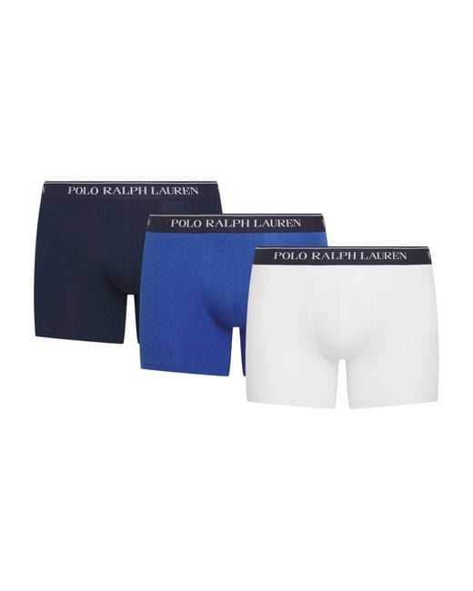 Polo Ralph Lauren Blue Stretch-Cotton Boxer Briefs for men