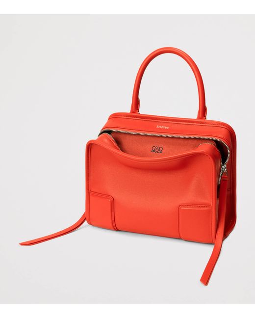 Loewe Red Small Leather Amazona 180 Top-Handle Bag