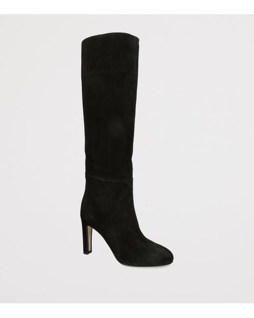 ALEVI Black Suede Auryn Knee High Boots 95