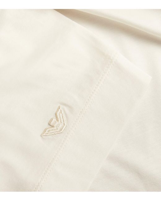 Emporio Armani White Eagle-Detail T-Shirt for men