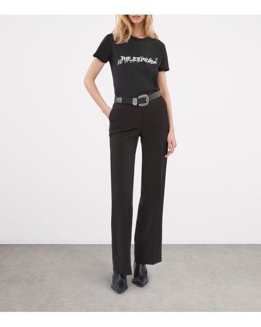 The Kooples Black Crepe Tailored Trousers