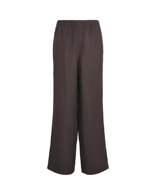 With Nothing Underneath Brown Hemp The Palazzo Trousers