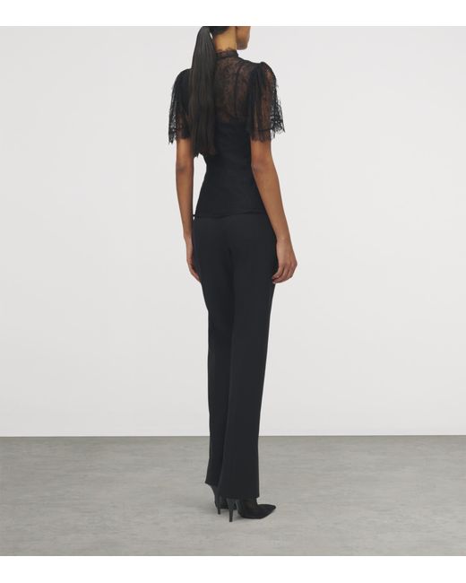 McQueen Black Lace Top