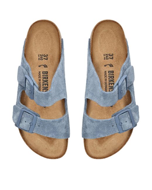 Birkenstock Blue Suede Arizona Sandals