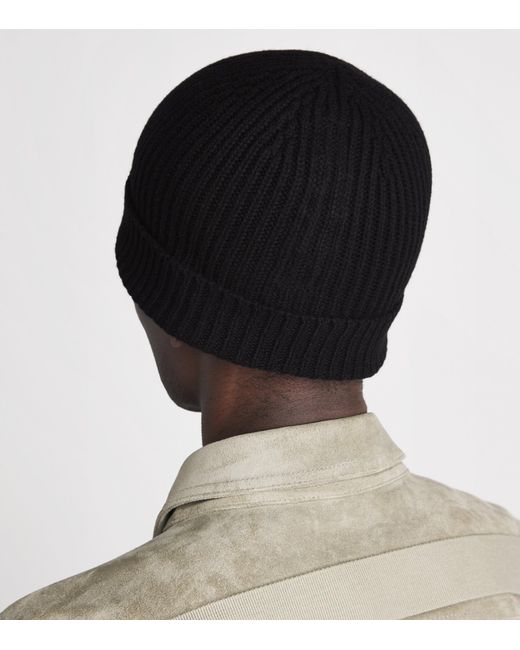 Rick Owens Black Cashmere-Wool Beanie for men