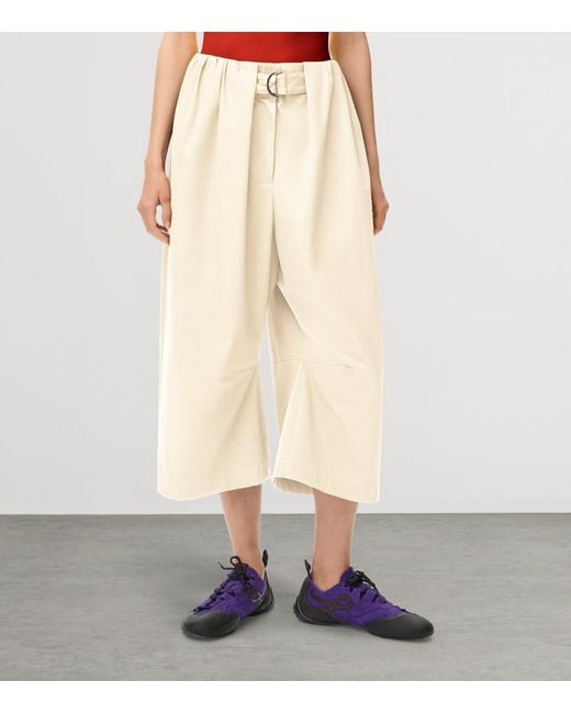 Loewe Natural Cropped Belted Trousers