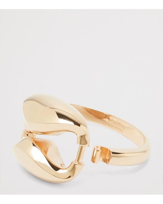 Max Mara Metallic Oversized Geometric Bracelet