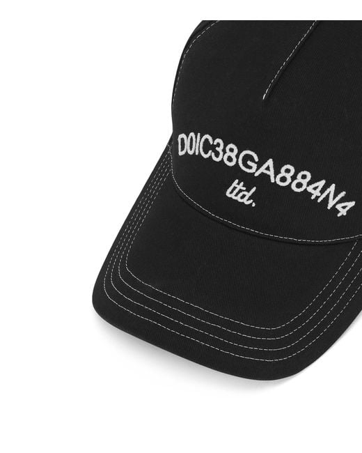 Dolce & Gabbana Black Embroidered Logo Baseball Cap for men