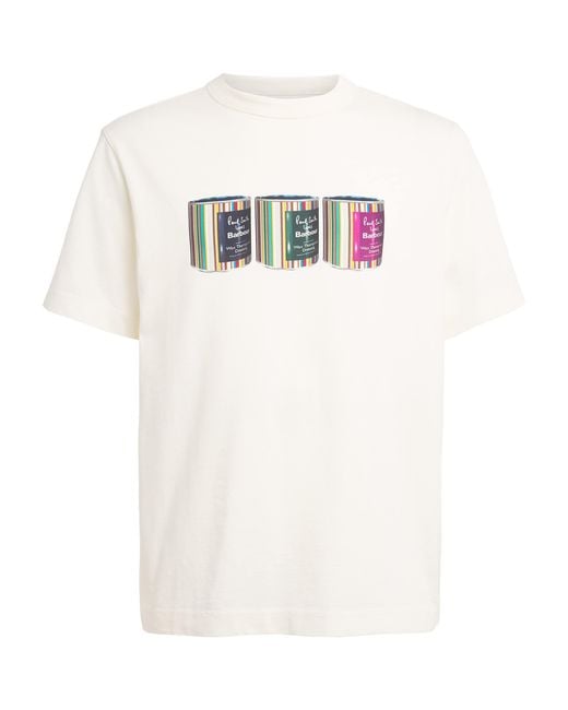 Barbour White X Paul Smith Cotton Tinned T-Shirt for men