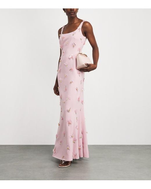 Jonathan Simkhai Pink Embellished Briella Gown