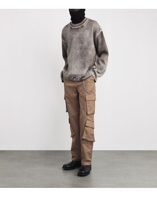 Represent Natural Cotton Cargo Pocket Trousers for men