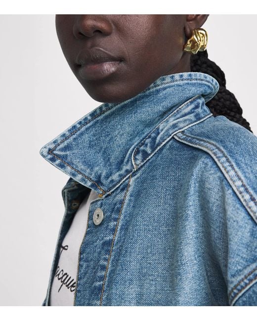 Jacquemus Blue Curved Denim Jacket