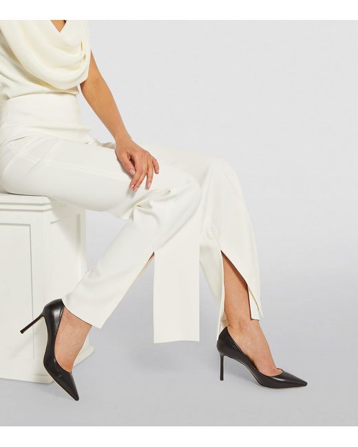 Jimmy Choo Black Romy 85 Leather Pumps