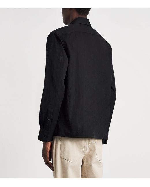Vince Black Zip-Up Shacket for men