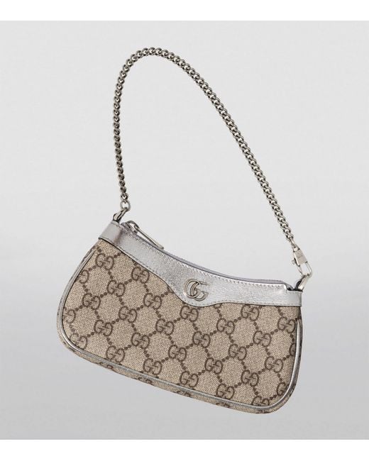 Gucci Gray Mini Ophidia Gg Shoulder Bag