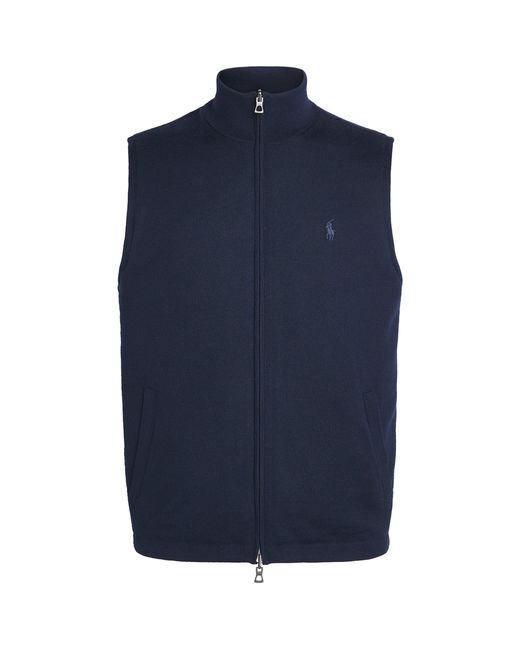 Polo Ralph Lauren Blue Reversible Polo Pony Gilet for men