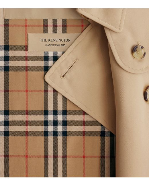 Burberry Natural Mid-Length Kensington Heritage Trench Coat for men