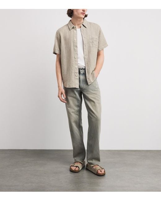 Citizens of Humanity Natural Linen Short-Sleeve Cairo Shirt for men
