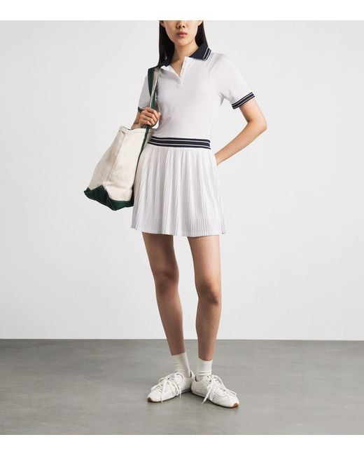 Varley White Jersey Draya Court Mini Dress